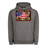 Pigment Tornado distressed american flag Urban Hoodie - BarkalooDesign
