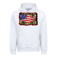 White distressed american flag Urban Hoodie - BarkalooDesign