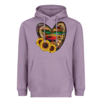 Lavender western sunflowers heart Heavyweight Hoodie - RanaPortraitStore