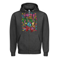 Charcoal Heather Happy drinko de mayo Zipper Hoodie - RanaPortraitStore