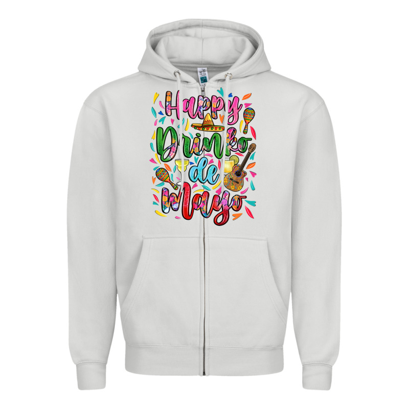Happy Drinko De Mayo Zipper Hoodie by RanaPortraitStore | Teevron