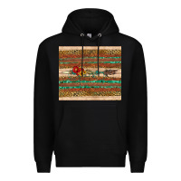 Black arrow wooden sunflower Premium Hoodie - Artiststas