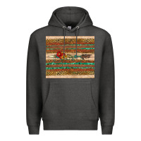 Charcoal Heather arrow wooden sunflower Premium Hoodie - Artiststas