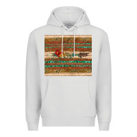 Dove Grey arrow wooden sunflower Premium Hoodie - Artiststas