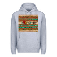 Heather Grey arrow wooden sunflower Premium Hoodie - Artiststas