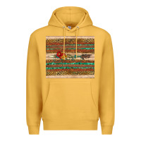 Mustard arrow wooden sunflower Premium Hoodie - Artiststas