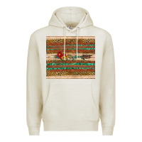 Oatmeal Heather arrow wooden sunflower Premium Hoodie - Artiststas