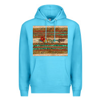 Ocean Blue arrow wooden sunflower Premium Hoodie - Artiststas