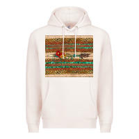 Pale Pink arrow wooden sunflower Premium Hoodie - Artiststas