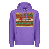Purple arrow wooden sunflower Premium Hoodie - Artiststas