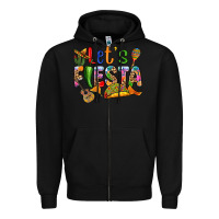 Black Let's fiesta Zipper Hoodie - RanaPortraitStore