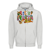 Dove Grey Let's fiesta Zipper Hoodie - RanaPortraitStore