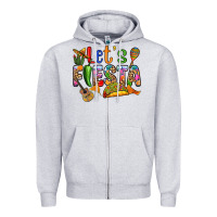 Heather Grey Let's fiesta Zipper Hoodie - RanaPortraitStore
