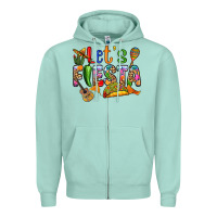 Seafoam Let's fiesta Zipper Hoodie - RanaPortraitStore
