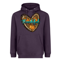 Plum thankful pumpkin heart Heavyweight Hoodie - RanaPortraitStore