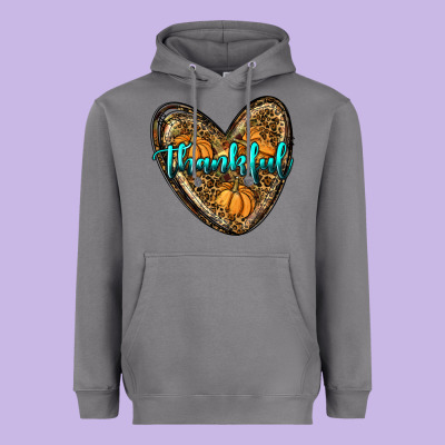 Thankful Pumpkin Heart Heavyweight Hoodie Designed By Ranaportraitstore