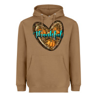 Toasted Coconut thankful pumpkin heart Heavyweight Hoodie - RanaPortraitStore