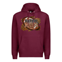 Burgundy football mom Premium Hoodie - AdoDesignShop