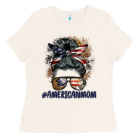 Bone americanmom messy bun Ladies Tee - BarkalooDesign
