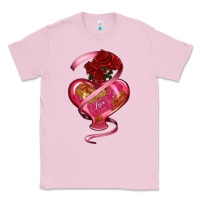 Bubblegum Pink heart glass vase love tickets with rose Classic Tee - RanaPortraitStore