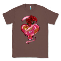 Chestnut heart glass vase love tickets with rose Classic Tee - RanaPortraitStore