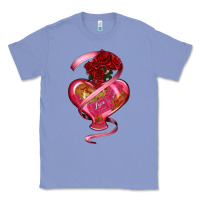 Colony Blue heart glass vase love tickets with rose Classic Tee - RanaPortraitStore