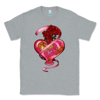 Heather Grey heart glass vase love tickets with rose Classic Tee - RanaPortraitStore
