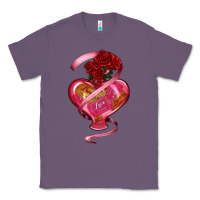 Heart Glass Vase Love Tickets With Rose Classic Tee | Teevron