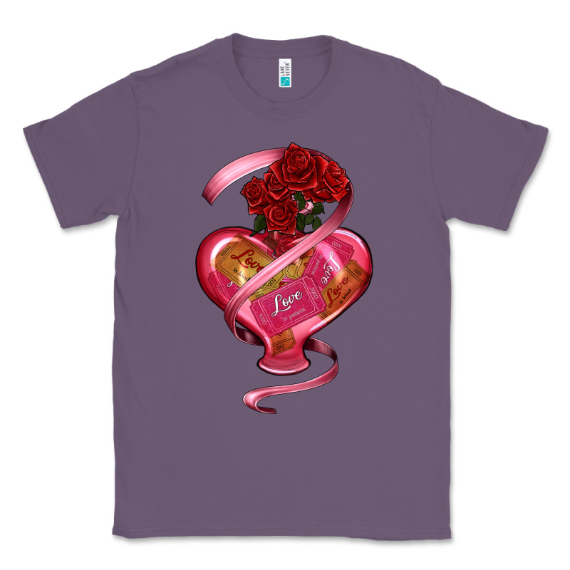 Heart Glass Vase Love Tickets With Rose Classic Tee by RanaPortraitStore | Teevron