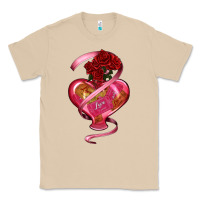 Mushroom heart glass vase love tickets with rose Classic Tee - RanaPortraitStore
