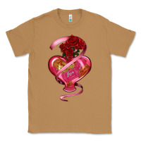 Toasted Coconut heart glass vase love tickets with rose Classic Tee - RanaPortraitStore
