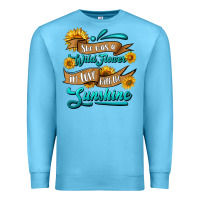 Ocean Blue she was a wild flower in love with the sunshine Premium Sweatshirt - HRA Design Shop