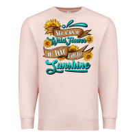 Pale Pink she was a wild flower in love with the sunshine Premium Sweatshirt - HRA Design Shop