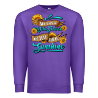 Purple she was a wild flower in love with the sunshine Premium Sweatshirt - HRA Design Shop
