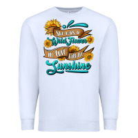 White she was a wild flower in love with the sunshine Premium Sweatshirt - HRA Design Shop