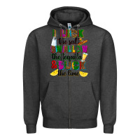 Charcoal Heather I lick the salt swallow the tequila Zipper Hoodie - RanaPortraitStore