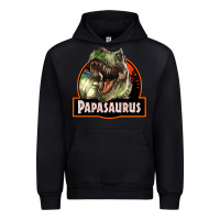 Black Western Papasaurus Papa Dinosaur Urban Hoodie - LillyAllenDesigns