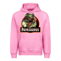Fuchsia Pink Western Papasaurus Papa Dinosaur Urban Hoodie - LillyAllenDesigns