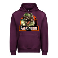 Mauve Wine Western Papasaurus Papa Dinosaur Urban Hoodie - LillyAllenDesigns