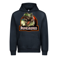 Navy Western Papasaurus Papa Dinosaur Urban Hoodie - LillyAllenDesigns