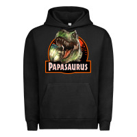 Pigment Black Western Papasaurus Papa Dinosaur Urban Hoodie - LillyAllenDesigns