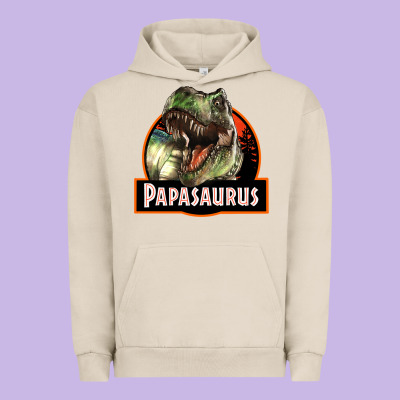Western Papasaurus Papa Dinosaur Urban Hoodie Designed By Lillyallendesigns