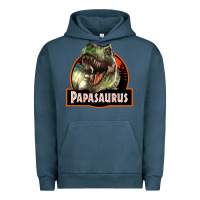 Pigment Midnight Navy Western Papasaurus Papa Dinosaur Urban Hoodie - LillyAllenDesigns