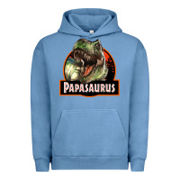 Pigment Pebble Blue Western Papasaurus Papa Dinosaur Urban Hoodie - LillyAllenDesigns