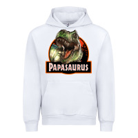 White Western Papasaurus Papa Dinosaur Urban Hoodie - LillyAllenDesigns