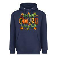 Navy oh my gourd i love fall Heavyweight Hoodie - Zillion Design Studio