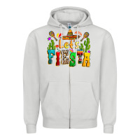 Dove Grey Let's fiesta Zipper Hoodie - RanaPortraitStore