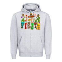 Heather Grey Let's fiesta Zipper Hoodie - RanaPortraitStore