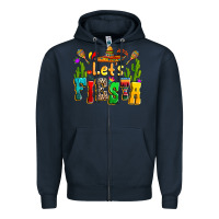 Navy Let's fiesta Zipper Hoodie - RanaPortraitStore