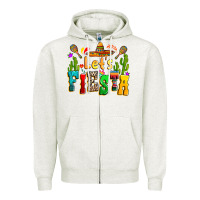 Oatmeal Heather Let's fiesta Zipper Hoodie - RanaPortraitStore